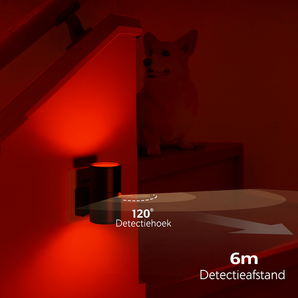 Roodlicht Sensorlamp Zwart